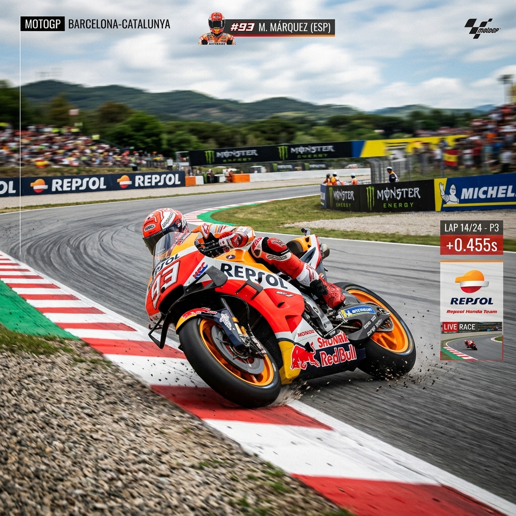 Moto GP racing action
